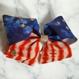 Jojo Siwa American Flag Patriotic Large Hair Bow Hair Accessories Red White Blue